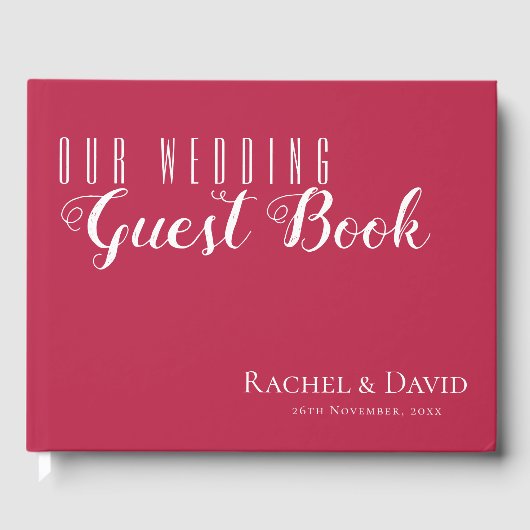 彼らエレガントはミニマルの後で幸せに暮らし結婚た ゲストブック (正面)