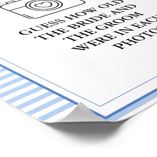 彼らエレガントは何歳だったブライダルシャワーゲームサイン ポスター (角)