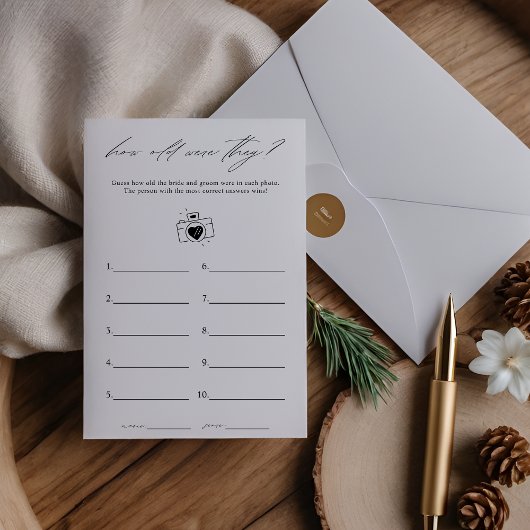 彼らエレガントは何歳だったブライダルシャワーゲーム