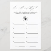 彼らエレガントは何歳だったブライダルシャワーゲーム (正面)