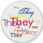 彼らカスタムまたは代名詞 シール (正面)