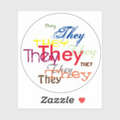 彼らカスタムまたは代名詞 シール (シート)