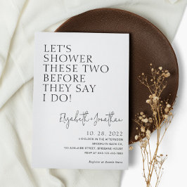 彼らシンプルが私はブライダルすると言う前にカップルのシャワー 招待状
