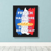 彼らフランスのは朝食に苦し食べいのハードコア キャンバスプリント (インサイチュ (ウッドフロア))