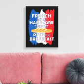 彼らフランスのは朝食に苦し食べいのハードコア キャンバスプリント (インサイチュ (リビング))