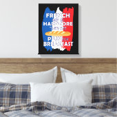 彼らフランスのは朝食に苦し食べいのハードコア キャンバスプリント (インサイチュ (寝室))