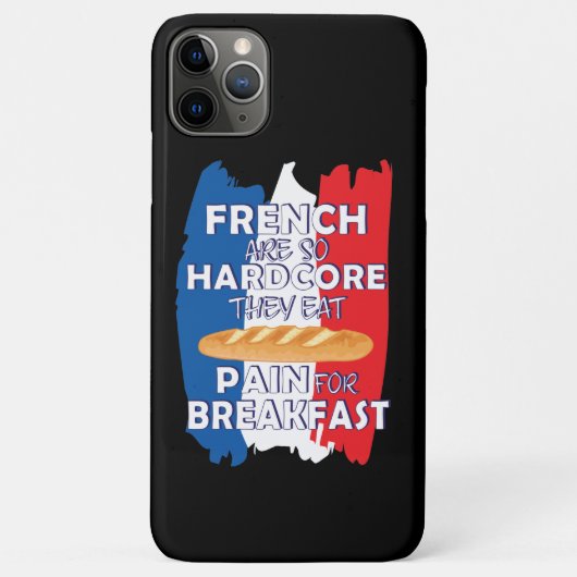 彼らフランスのは朝食に苦し食べいのハードコア Case-Mate iPhoneケース (裏面)