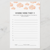 彼らミニマルはブライダルシャワーゲームフライヤー チラシ (正面)