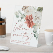 彼らモダンがいた冬のブライダルシャワー標識 台座サイン (インサイチュ)