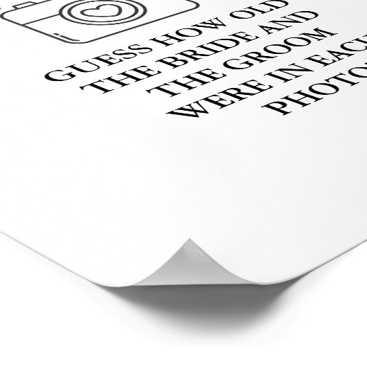 彼らモダンは何歳だったブライダルシャワーゲームサイン ポスター (角)