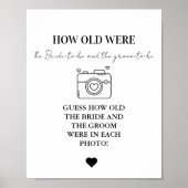 彼らモダンは何歳だったブライダルシャワーゲームサイン ポスター (正面)