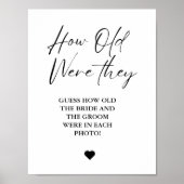 彼らモダンは何歳だったブライダルシャワーゲームサイン ポスター (正面)