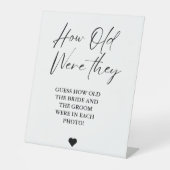 彼らモダンは何歳だったブライダルシャワーゲームサイン 台座サイン (正面)