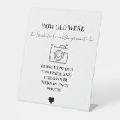 彼らモダンは何歳だったブライダルシャワーゲームサイン 台座サイン (正面)
