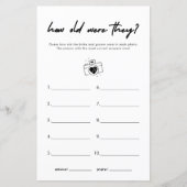 彼らモダンは何歳だったブライダルシャワーゲーム (正面)