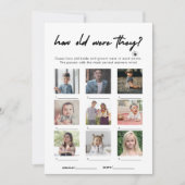 彼らモダンは何歳の写真ゲームカード 招待状 (正面)