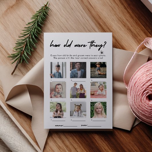 彼らモダンは何歳の写真ゲームカード 招待状