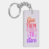 彼ら与えは、凝視する理由だ キーホルダー (正面左)