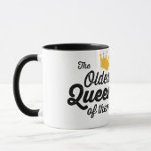彼ら全員の最も古い女王。Tシャツ マグカップ (左)