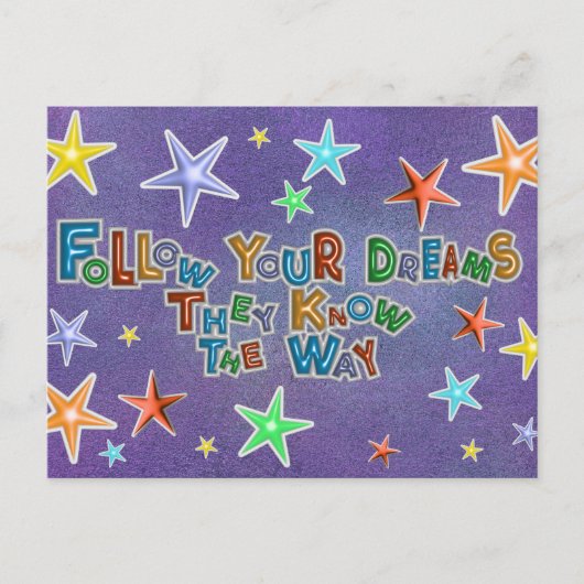 彼ら後を追は方法の引用文を知っている ポストカード (正面)