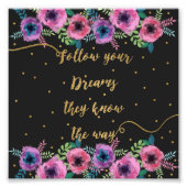 「彼ら後を追は道を知っているあなたの夢」引用文 フォトプリント            (正面)