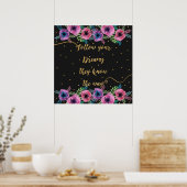 「彼ら後を追は道を知っているあなたの夢」引用文 ポスター (キッチン)