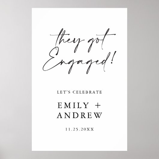 彼ら得婚約した!婚約パーティ歓迎ポスター ポスター (正面)