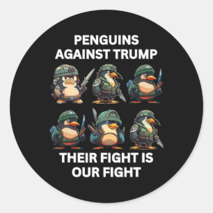 彼ら怒の戦いは私たちのFiですトランプに対するペンギン ラウンドシール