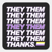 彼ら感謝してい スクエアシール (正面)