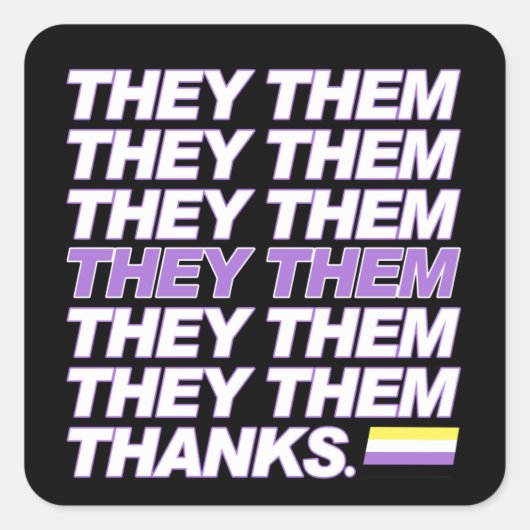 彼ら感謝してい スクエアシール (正面)