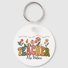 彼ら教えは彼らを愛して見る。パーソナライズされた先生 キーホルダー