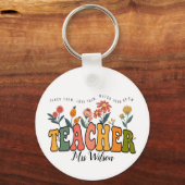 彼ら教えは彼らを愛して見る。パーソナライズされた先生 キーホルダー (正面)