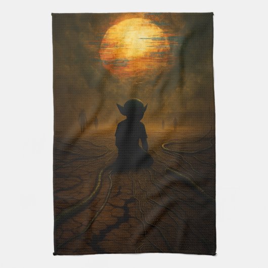 彼ら来は太陽が溶けている間 キッチンタオル (縦)