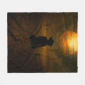 彼ら来は太陽が溶けている間 フリースブランケット (正面(横))