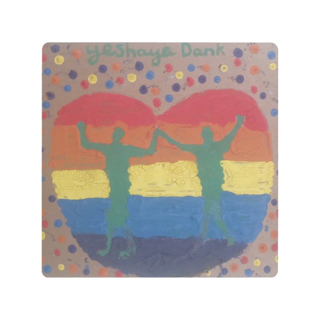 彼ら結婚は夢結婚早ダンクの虹だ メタルプリント (正面)