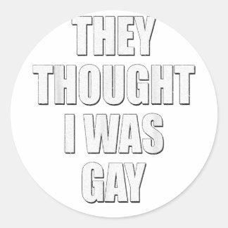 彼ら考えは私はゲイインターネットミーム彼ら考えだ ラウンドシール