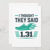 彼ら考えは1.31マイルと言った サンキューカード (正面/裏面)