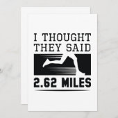 彼ら考えは2.62マイルと言った サンキューカード (正面/裏面)