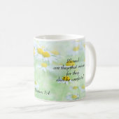 彼ら賛美はモーヌのことである – マタイによる福音書第5章4節 コーヒーマグカップ (正面右)