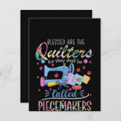 彼ら賛美は縫い継ぎをするためのキルターだ サンキューカード (正面/裏面)