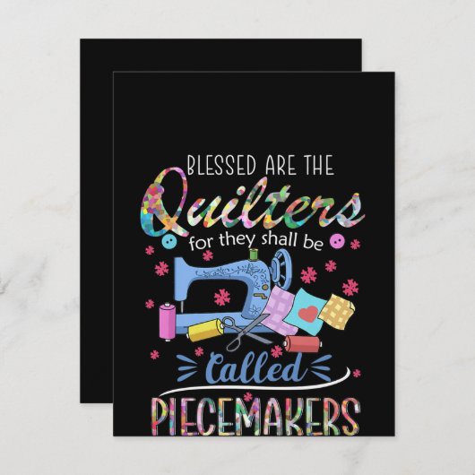 彼ら賛美は縫い継ぎをするためのキルターだ サンキューカード (正面/裏面)