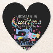 彼ら賛美は縫い継ぎをするためのキルターだ ペーパーコースター (正面)