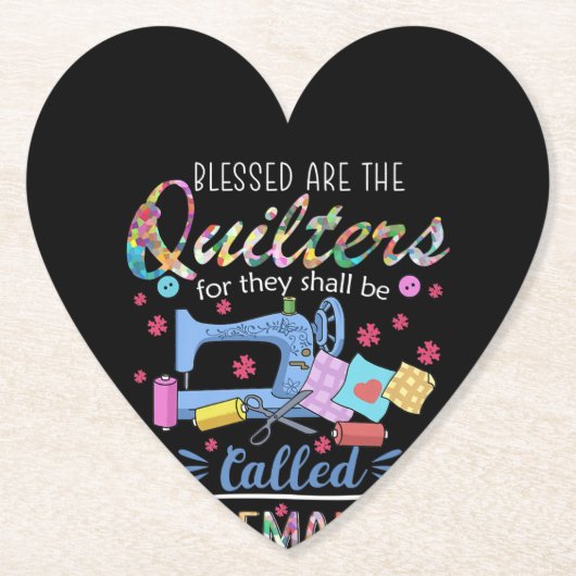 彼ら賛美は縫い継ぎをするためのキルターだ ペーパーコースター (正面)
