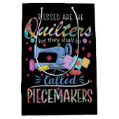 彼ら賛美は縫い継ぎをするためのキルターだ ミディアムペーパーバッグ (正面)