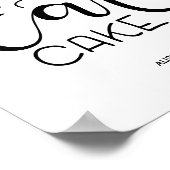 彼ら食べにケーキを渡す – レタリングパーソナライズされた- ポスター (角)