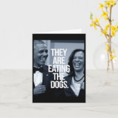 彼ら食べは犬だ カード (黄色い花)