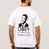 彼をの抵抗崇拝して下さい Tシャツ (裏面)