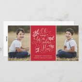 彼をエレガント崇拝する | クリスマス2枚の写真 シーズンカード (正面/裏面)