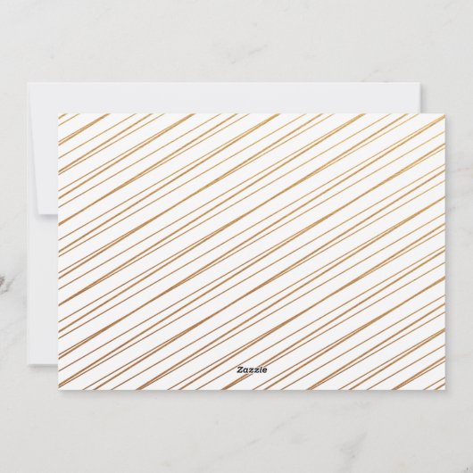 彼をエレガント崇拝する | フォトクリスマス | 金ゴールド白 シーズンカード (裏面)