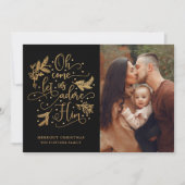 彼をエレガント崇拝する | フォトクリスマス | 金ゴールド黒 シーズンカード (正面)